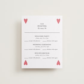 Letterpress Multi-Event RSVP Cards