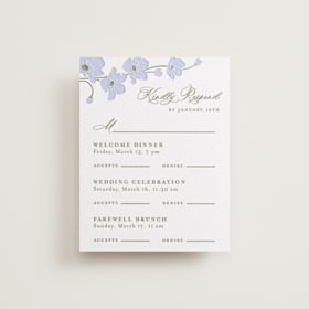 Letterpress Multi-Event RSVP Cards