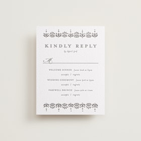 Letterpress Multi-Event RSVP Cards