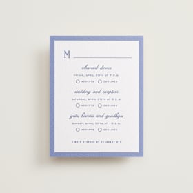 Letterpress Multi-Event RSVP Cards