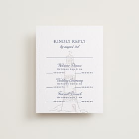 Letterpress Multi-Event RSVP Cards
