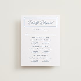 Letterpress Multi-Event RSVP Cards