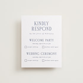 Letterpress Multi-Event RSVP Cards