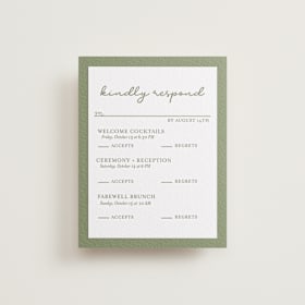 Letterpress Multi-Event RSVP Cards