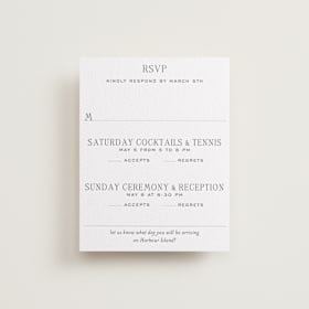 Letterpress Multi-Event RSVP Cards
