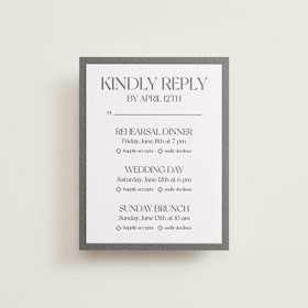 Letterpress Multi-Event RSVP Cards