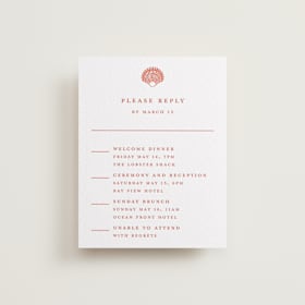 Letterpress Multi-Event RSVP Cards