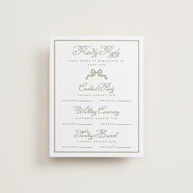 Letterpress Multi-Event RSVP Cards