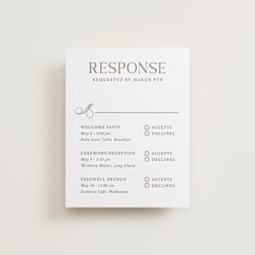 Letterpress Multi-Event RSVP Cards