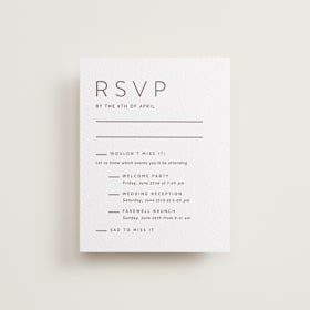 Letterpress Multi-Event RSVP Cards