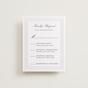 Letterpress Multi-Event RSVP Cards