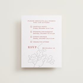 Letterpress Multi-Event RSVP Cards