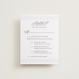 Letterpress Multi-Event RSVP Cards