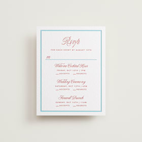 Letterpress Multi-Event RSVP Cards