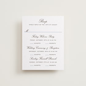Letterpress Multi-Event RSVP Cards