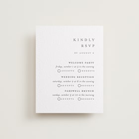Letterpress Multi-Event RSVP Cards