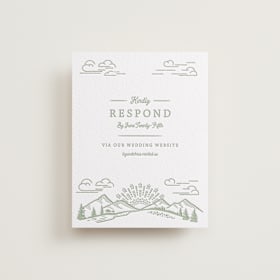 Letterpress RSVP Online Enclosure Cards