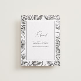Letterpress RSVP Online Enclosure Cards