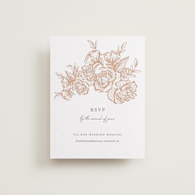 Letterpress RSVP Online Enclosure Cards