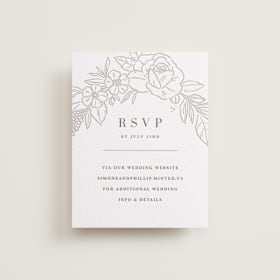 Letterpress RSVP Online Enclosure Cards