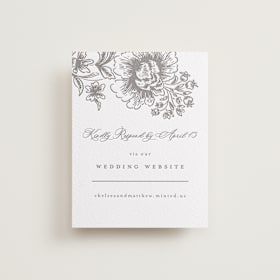 Letterpress RSVP Online Enclosure Cards