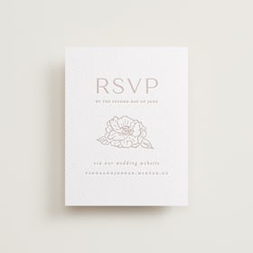 Letterpress RSVP Online Enclosure Cards