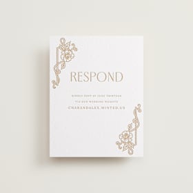 Letterpress RSVP Online Enclosure Cards