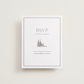 Letterpress RSVP Online Enclosure Cards