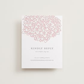Letterpress RSVP Online Enclosure Cards