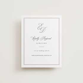 Letterpress RSVP Online Enclosure Cards