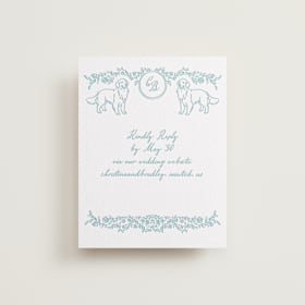 Letterpress RSVP Online Enclosure Cards