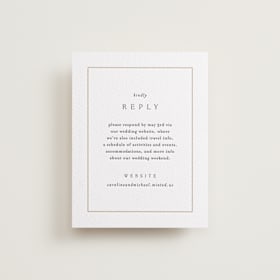 Letterpress RSVP Online Enclosure Cards