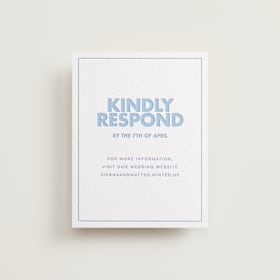 Letterpress RSVP Online Enclosure Cards