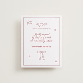 Letterpress RSVP Online Enclosure Cards