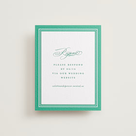 Letterpress RSVP Online Enclosure Cards