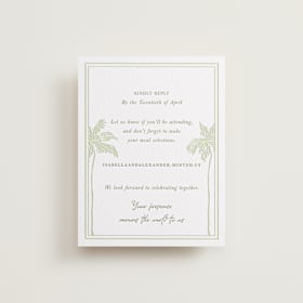 Letterpress RSVP Online Enclosure Cards