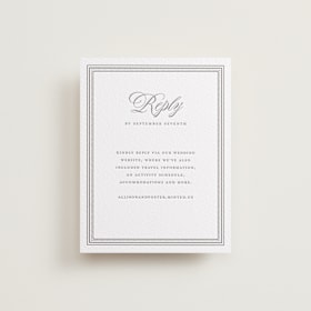 Letterpress RSVP Online Enclosure Cards