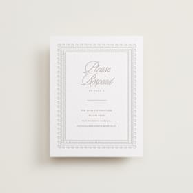Letterpress RSVP Online Enclosure Cards