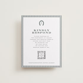 Letterpress RSVP Online Enclosure Cards