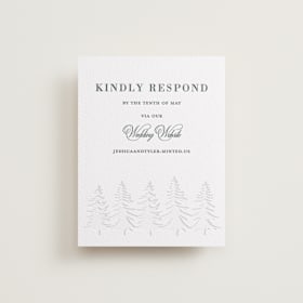 Letterpress RSVP Online Enclosure Cards