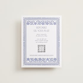 Letterpress RSVP Online Enclosure Cards