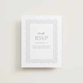 Letterpress RSVP Online Enclosure Cards