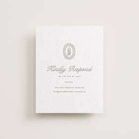 Letterpress RSVP Online Enclosure Cards