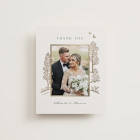 Foil-Pressed Wedding Thank You Cards