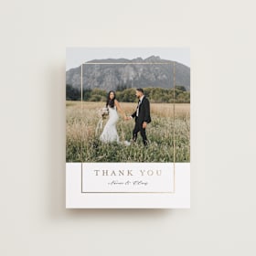 Foil-Pressed Wedding Thank You Cards