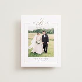 Foil-Pressed Wedding Thank You Cards