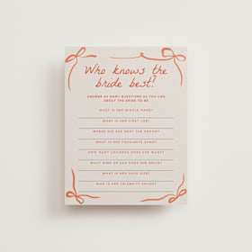 Bridal Shower Insert Cards