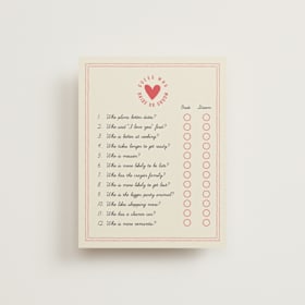 Bridal Shower Insert Cards