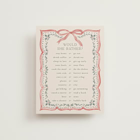 Bridal Shower Insert Cards