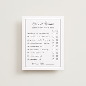 Bridal Shower Insert Cards
